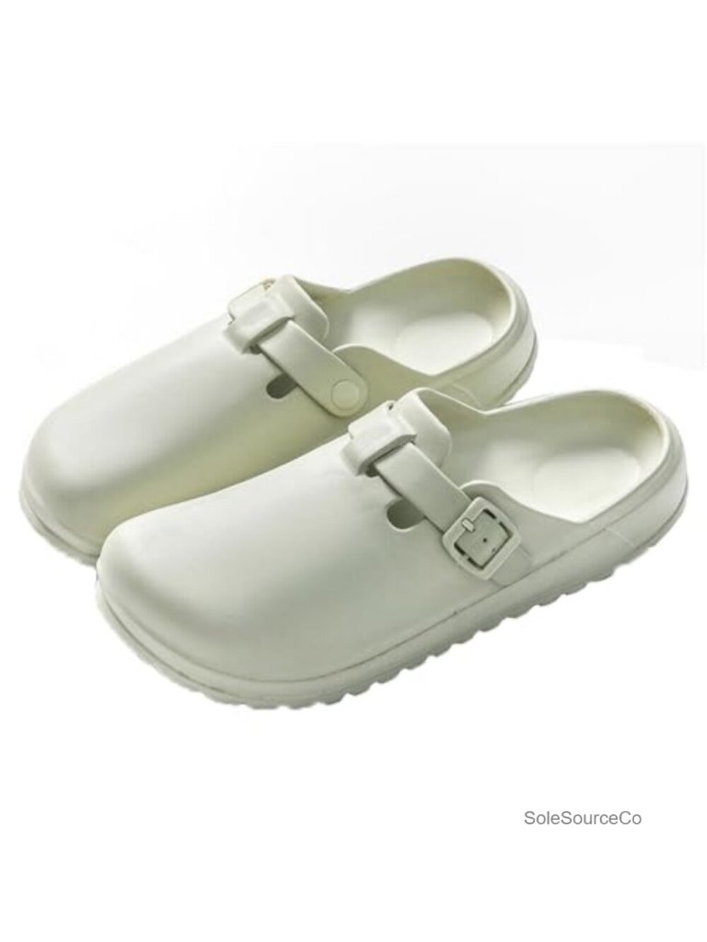 Waterproof Memory Foam Clogs with Adjustable Buckle, Non-Slip Work Shoes